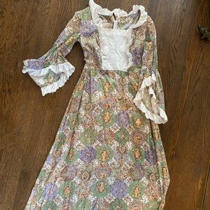 vintage 70s prairie Dress Size 10